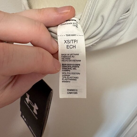 Underarmour Sports Bra Off white / Grey Medium Support Padded NWT Size XS - Picture 9 of 10